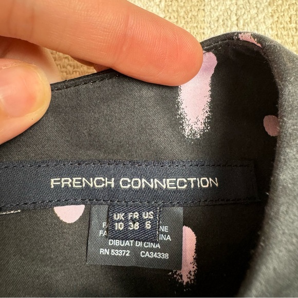 French Connection paint dot cut-out back mini dress size 10 - Picture 5 of 10